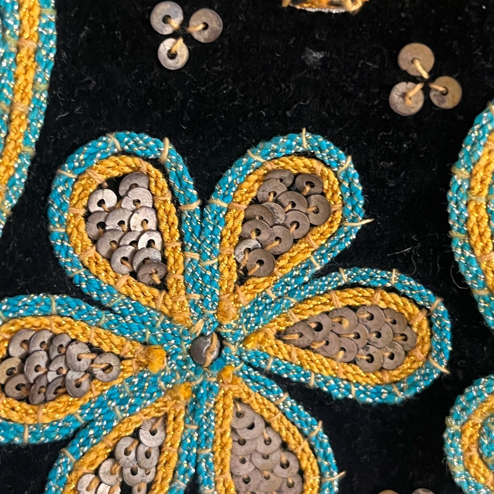 Black Embroidered Vest from Carol Horn Workshop Vintage Festival Boho Whimsy - Picture 8 of 13